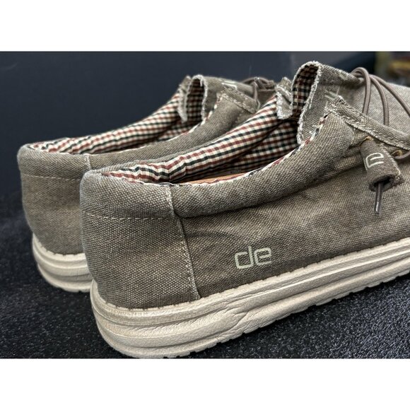 Hey Dude Wally Slip On Shoes Men’s 12 Nut Brown Chambray Casual 110061600 - Picture 4 of 16